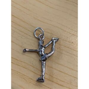 .925 Ice Skater Sterling Silver Jewelry Charm